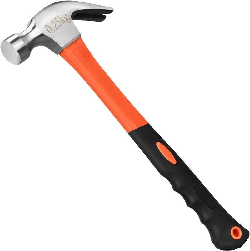 DkOvn 8/16/24oz Straight Rip Fiberglass General Purpose Claw Hammer, with Smooth Face & Non-slip Grip - Image 1